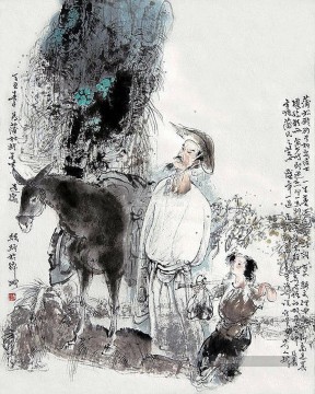 Wu Xujing encre fille chinoise Peinture à l'huile